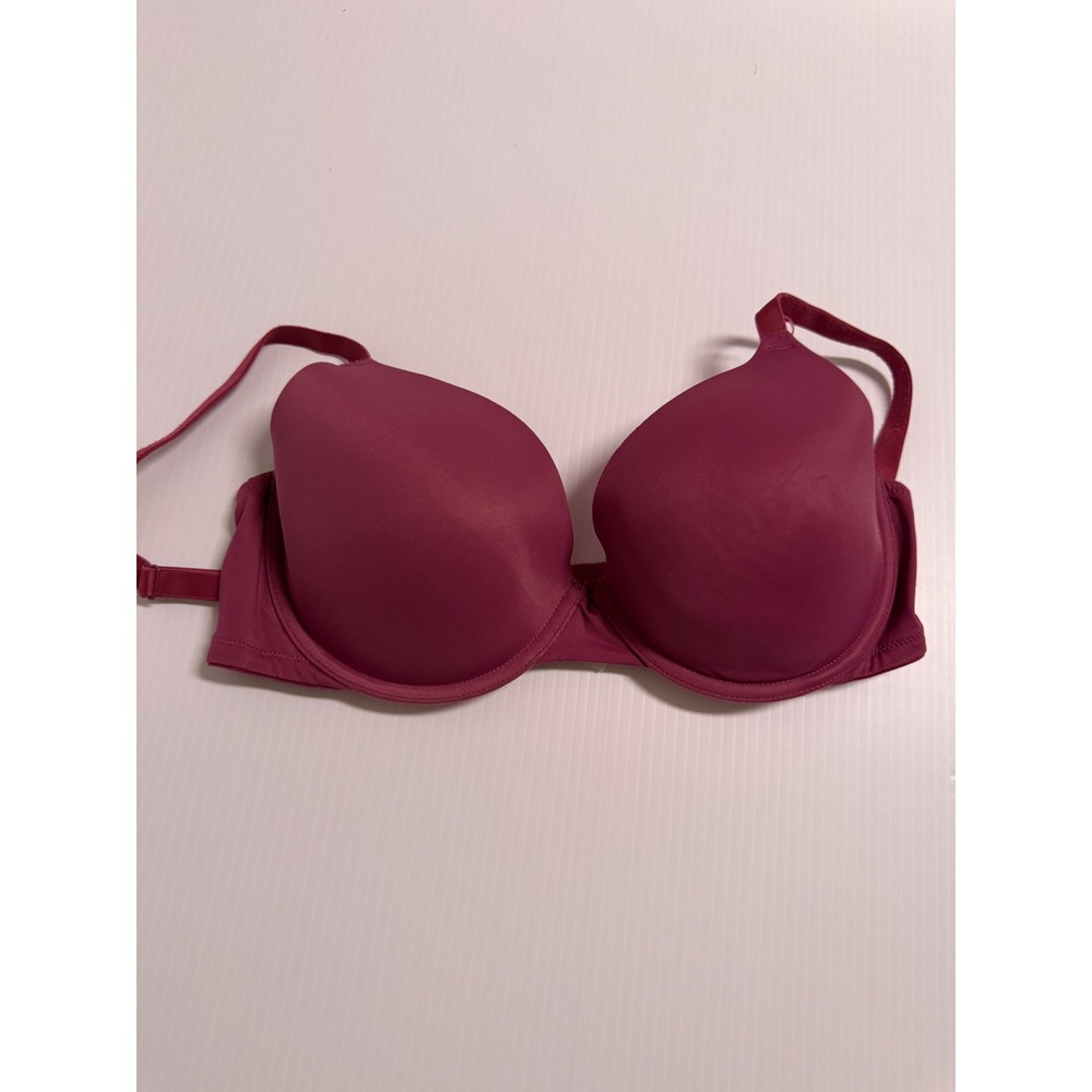 Victoria's Secret Pink Everywhere T-Shirt Bra Dark Pink Lightly Lined 36D